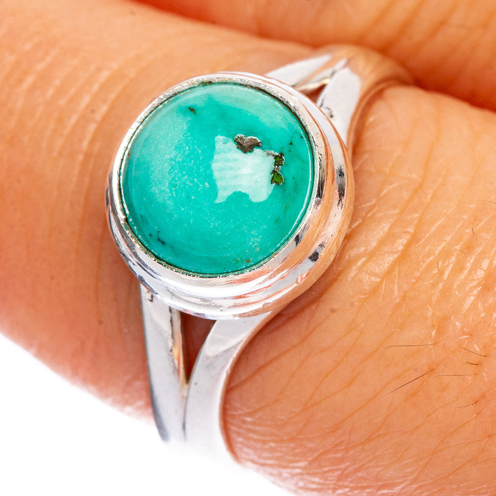 Tibetan Turquoise Ring Size 7.75 (925 Sterling Silver) R147294