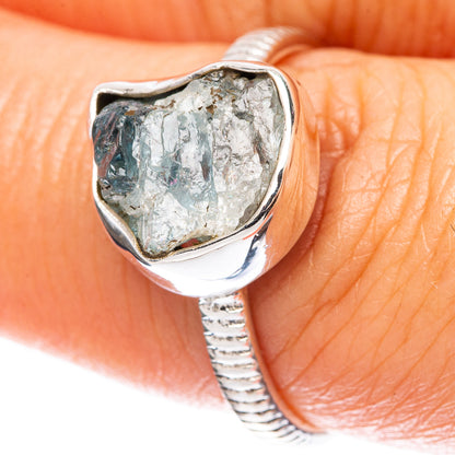 Aquamarine Dainty Ring Size 7.75 (925 Sterling Silver) R5140