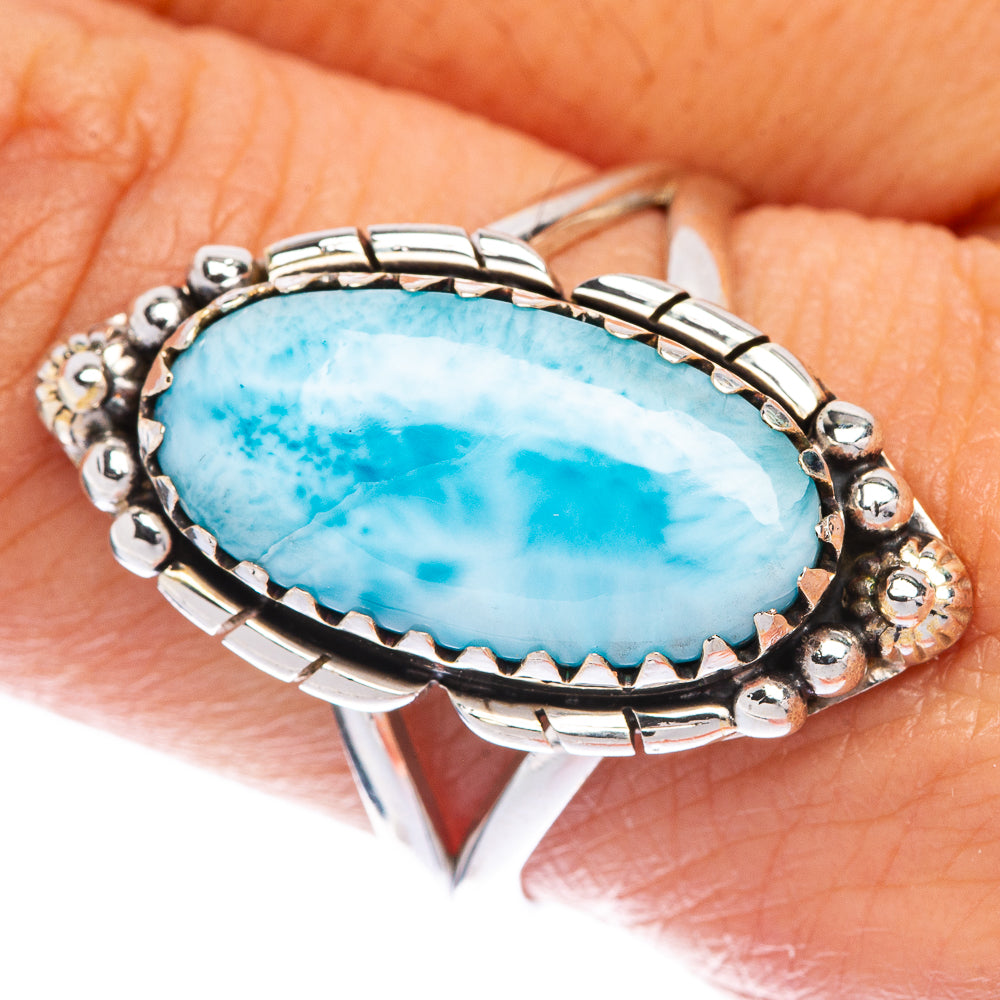 Larimar Ring Size 9 (925 Sterling Silver) R144605