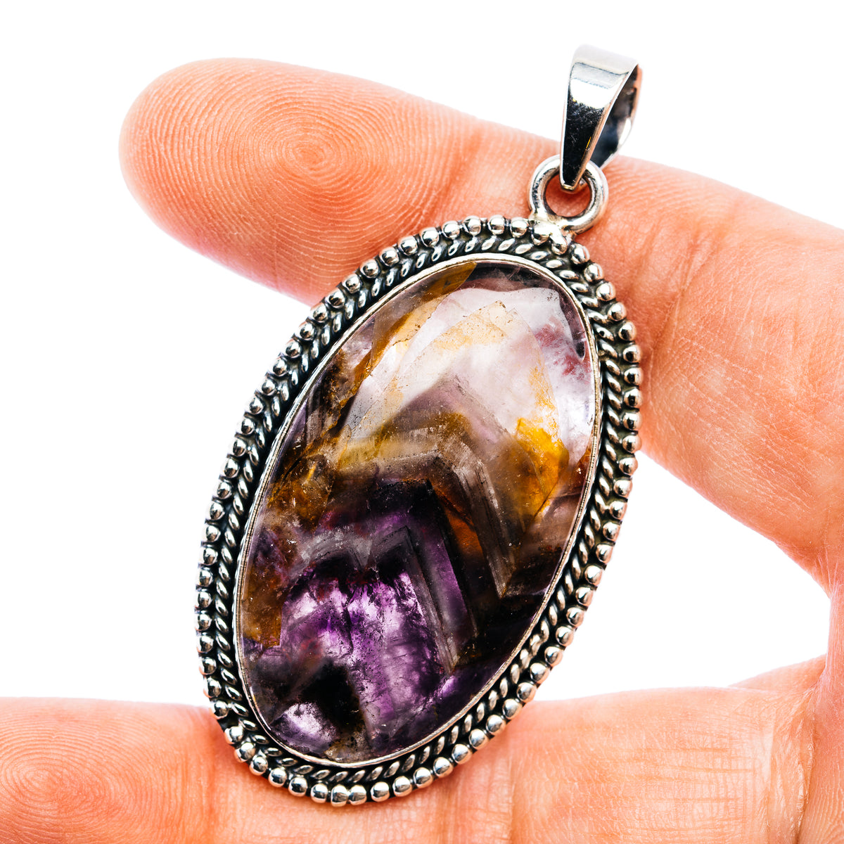 Super 7 Melody Stone Pendant 2 3/8" (.925 Sterling Silver)
