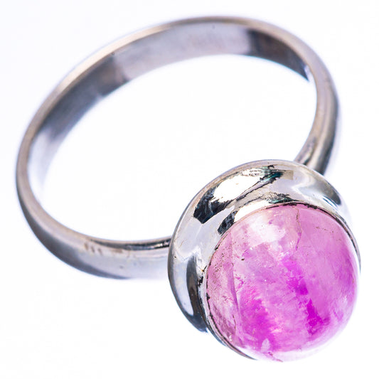 Pink Moonstone Ring Size 6.5 (925 Sterling Silver) R3770