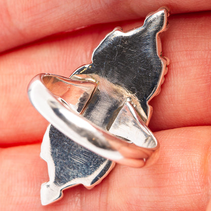 Pink Moonstone Ring Size 6.5 (.925 Sterling Silver)