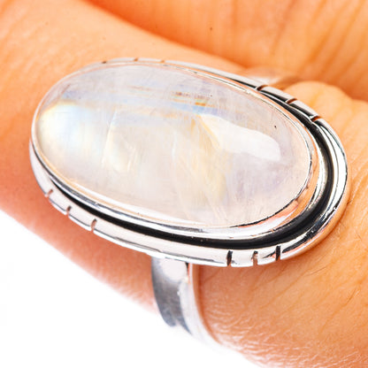 Rainbow Moonstone Ring Size 7.25 (925 Sterling Silver) R142663