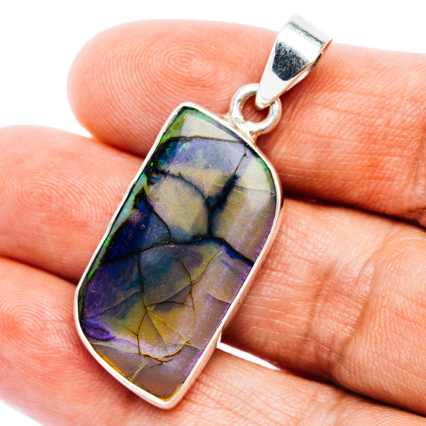 Premium Monarch Opal Pendant 1 5/8" (.925 Sterling Silver)
