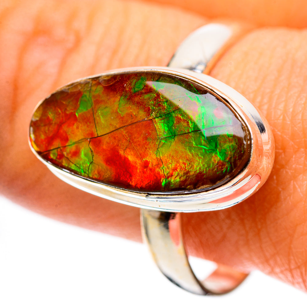 Canadian Ammolite Ring Size 10.75 (925 Sterling Silver) RING139004