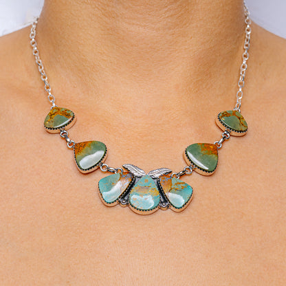 Royston Turquoise Necklaces 17" (.925 Sterling Silver)