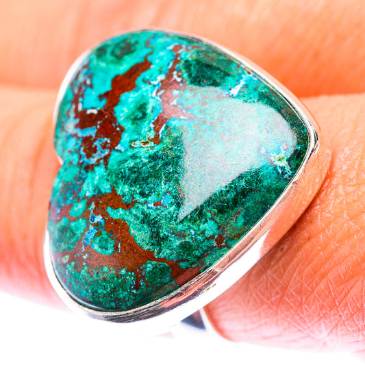 Large Chrysocolla Ring Size 8 (925 Sterling Silver) RING140272