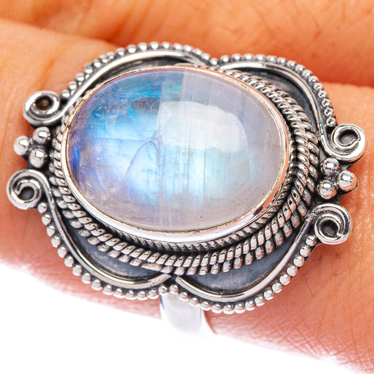 Rainbow Moonstone Ring Size 8.75 (925 Sterling Silver) R144921