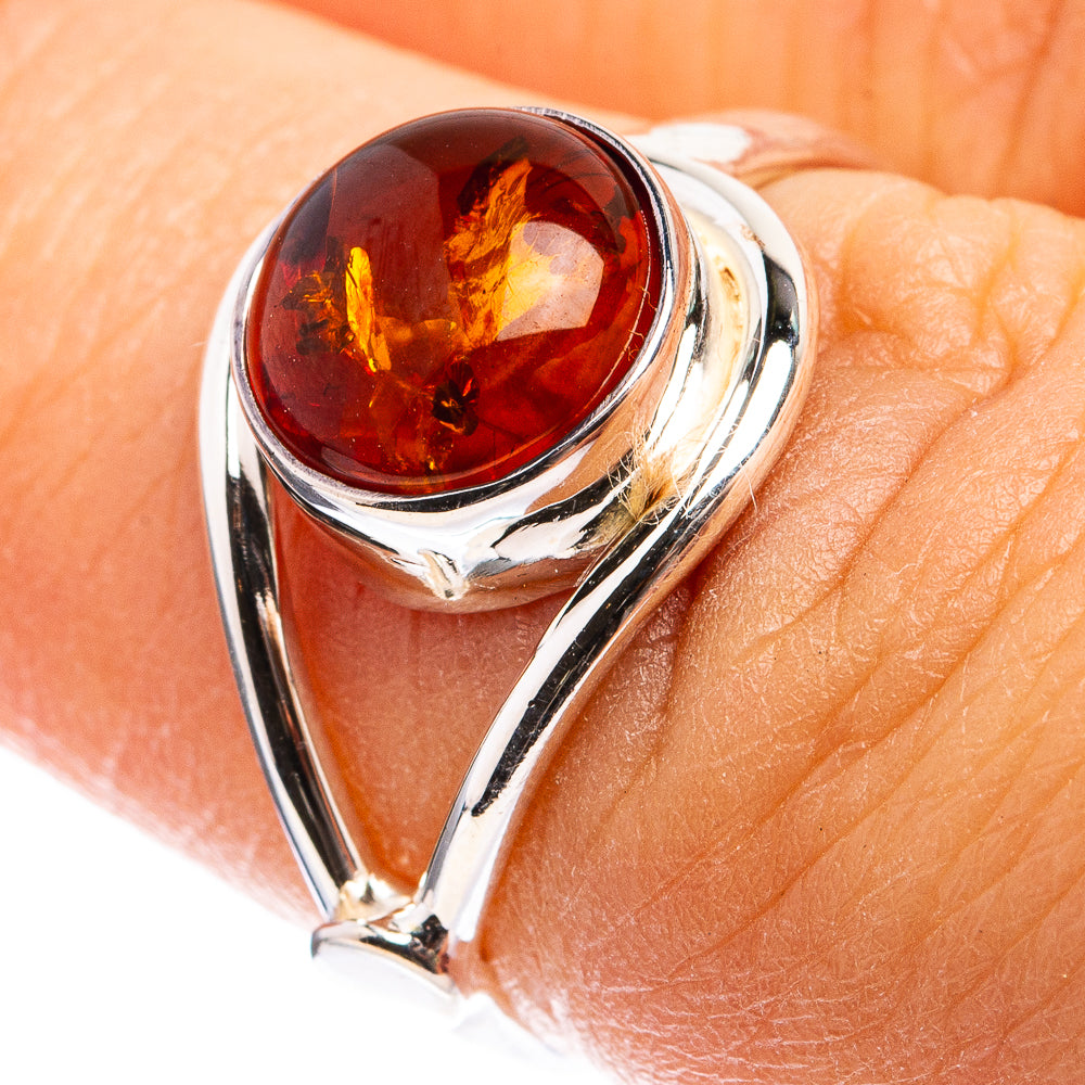 Baltic Amber Ring Size 6 (925 Sterling Silver) R142844