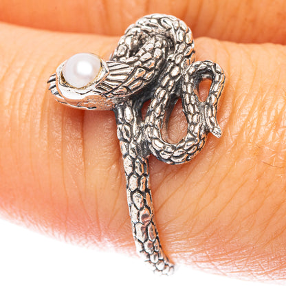 Rainbow Moonstone Snake 925 Sterling Silver Ring Size 7.75 (925 Sterling Silver) R5473