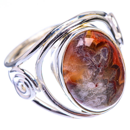 Crazy Lace Agate Ring Size 8.75 (925 Sterling Silver) R140558
