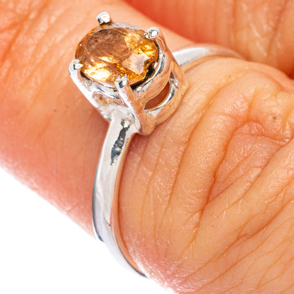 Rare Golden Imperial Topaz Ring Size 6 (925 Sterling Silver) R146617