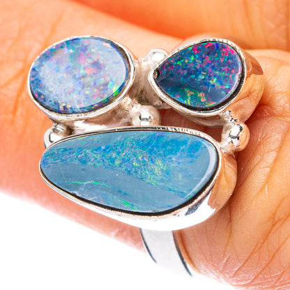 Rare Doublet Opal Ring Size 6.25 (925 Sterling Silver) R4305