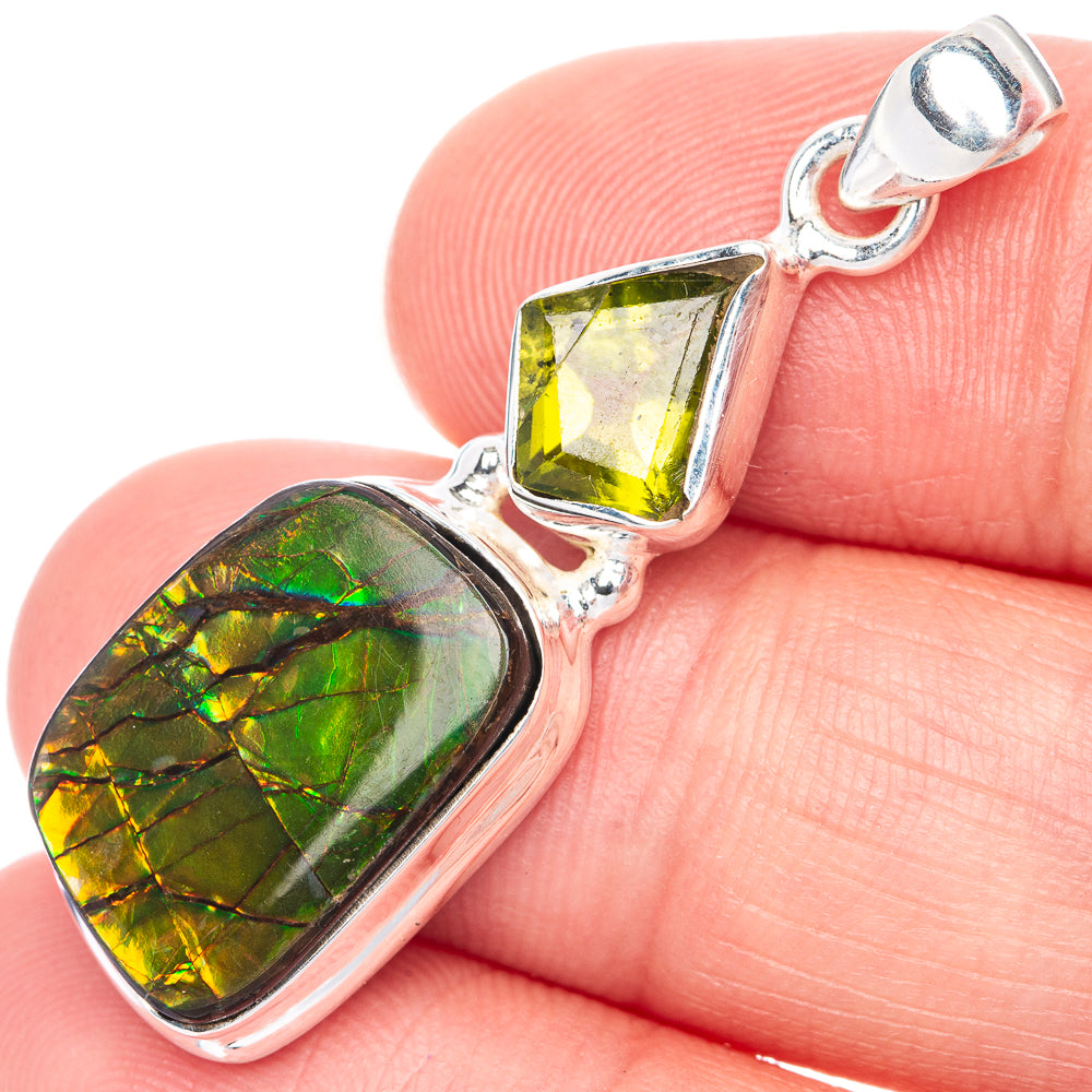Canadian Ammolite Pendant 1 1/2" (925 Sterling Silver) PD39853