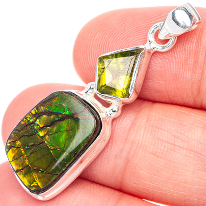 Canadian Ammolite Pendant 1 1/2" (925 Sterling Silver) PD39853