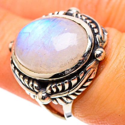 Rainbow Moonstone Ring Size 6.5 (925 Sterling Silver) RING138808