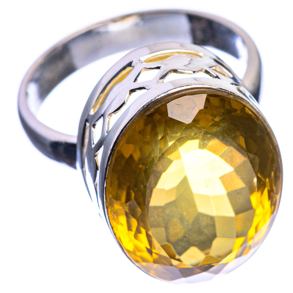 Faceted Citrine Ring Size 7 (925 Sterling Silver) R144150