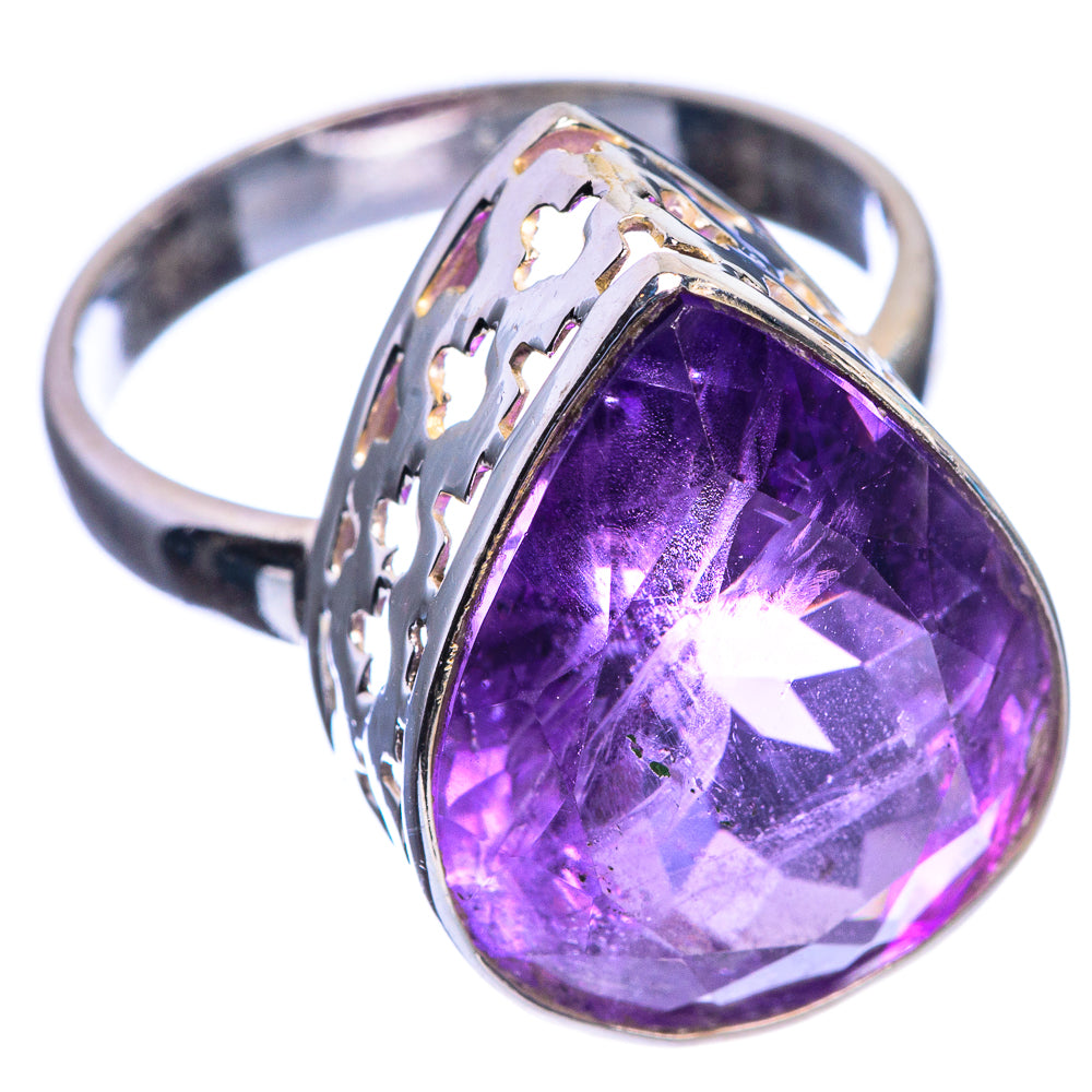 Faceted Amethyst Ring Size 8.75 (925 Sterling Silver) R144099