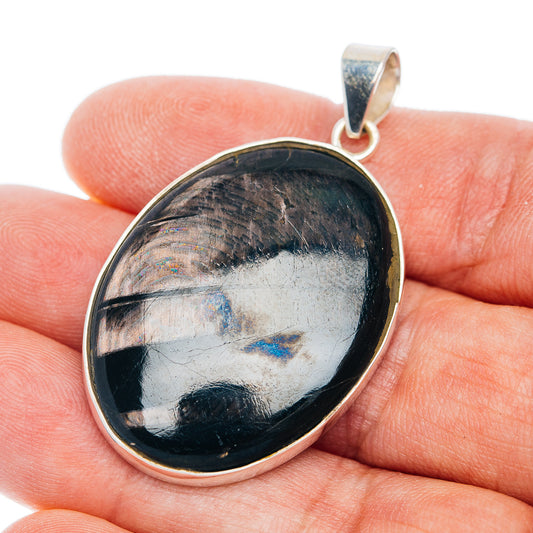 Premium Hypersthene Pendant 1 7/8" (.925 Sterling Silver)