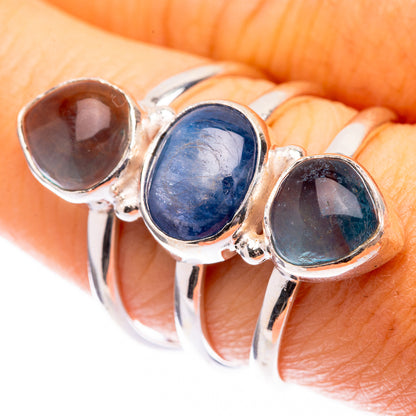 Kyanite, Blue Fluorite Ring Size 8 (925 Sterling Silver) R141508
