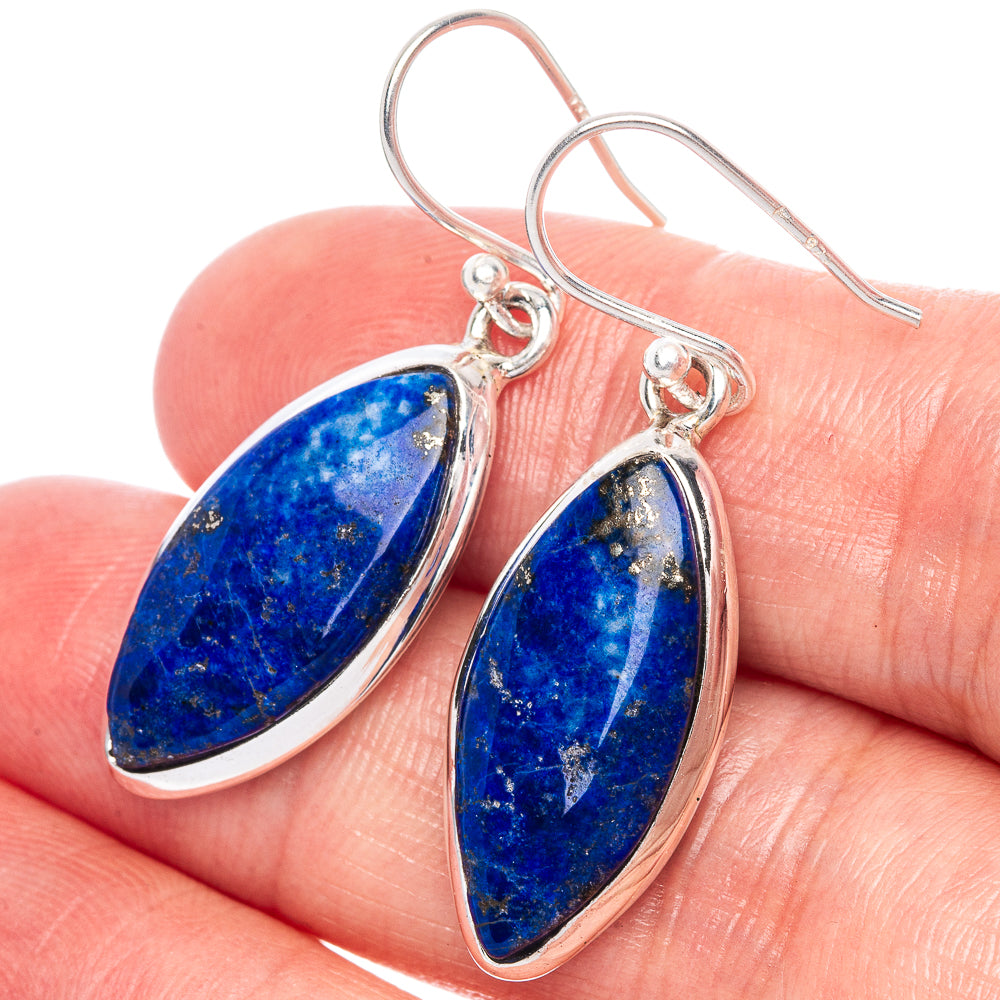 Lapis Lazuli Earrings 1 1/2" (925 Sterling Silver) E1138