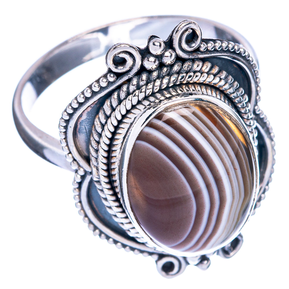 Botswana Agate Ring Size 10.75 (925 Sterling Silver) R144452
