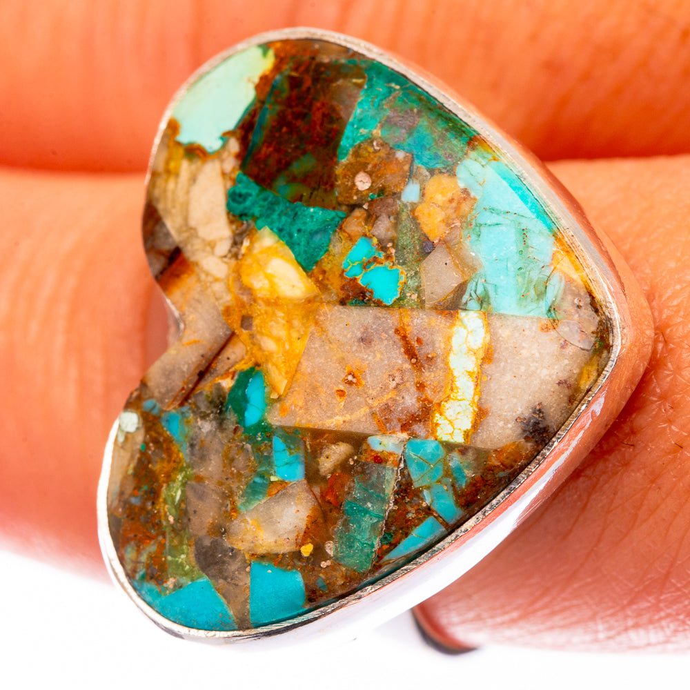 Large Kingman Mohave Turquoise 925 Sterling Silver Ring Size 8.5 (925 Sterling Silver) RING140394