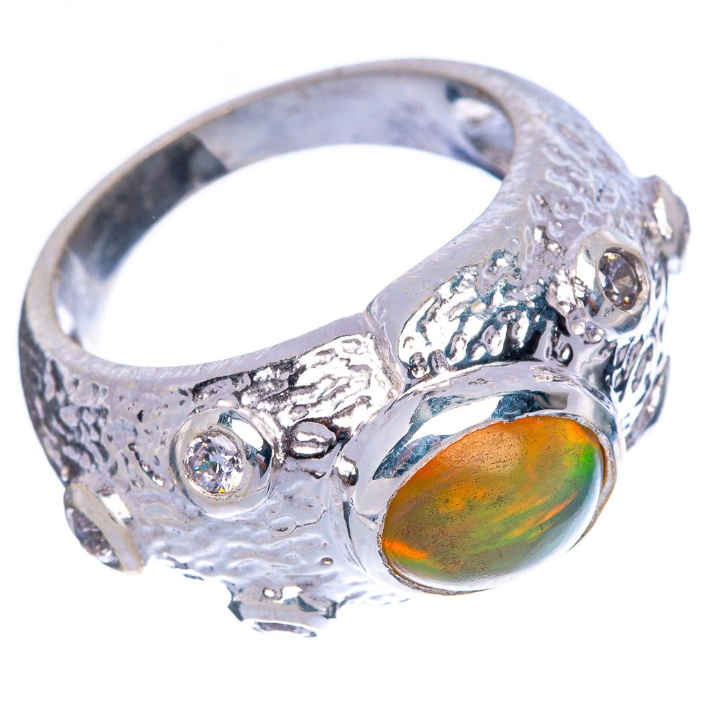 Rare Ethiopian Opal Ring Size 6.75 (925 Sterling Silver) R146039