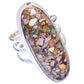 Large Brecciated Ethiopian Opal Ring Size 7 (925 Sterling Silver) R141001