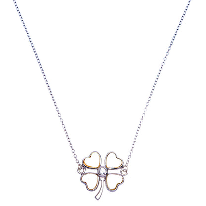 Cultured Pearl Clover Necklace 16" (925 Sterling Silver) N90051