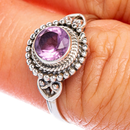 Faceted Amethyst Dainty Ring Size 6.5 (925 Sterling Silver) R147068