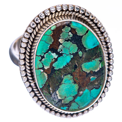 Tibetan Turquoise Ring Size 8 (925 Sterling Silver) R144583