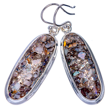Brecciated Ethiopian Opal Earrings 1 3/4" (925 Sterling Silver) E433067