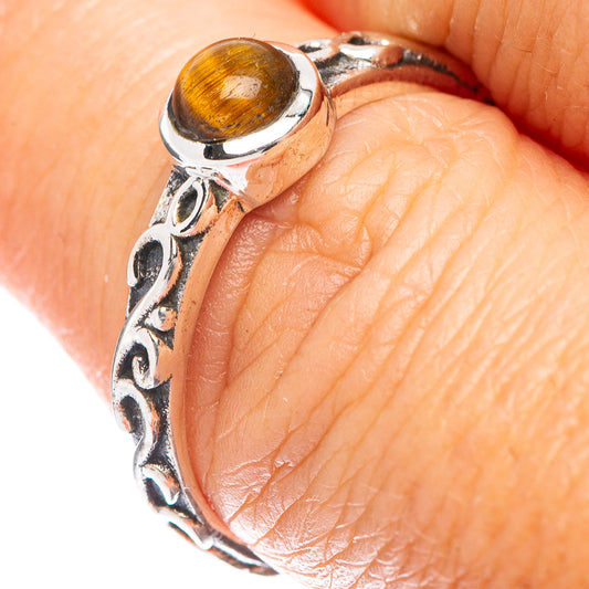 Tiger Eye Ring Size 7.75 (925 Sterling Silver) R5530