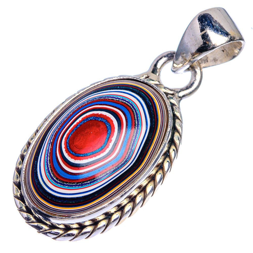 Fordite Pendant 1 1/4" (925 Sterling Silver) P39714