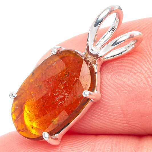 Value Sunstone Pendant 3/4" (925 Sterling Silver) P44501