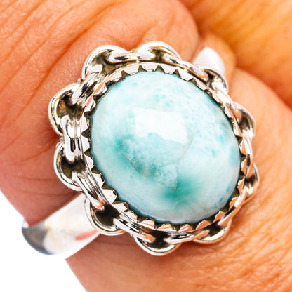 Larimar Ring Size 7.75 (.925 Sterling Silver)