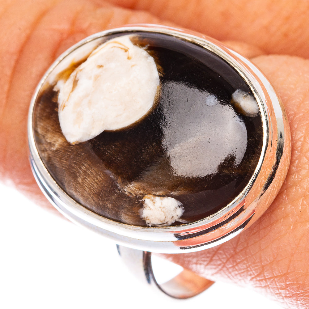 Peanut Wood Jasper Ring Size 11.25 (925 Sterling Silver) R1568