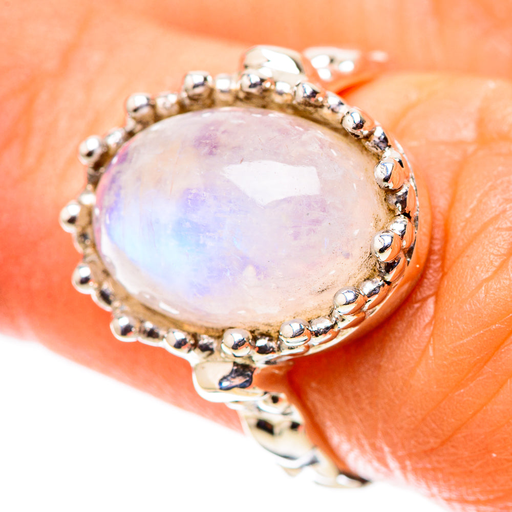 Premium Rainbow Moonstone Ring Size 6 (925 Sterling Silver) RING138127