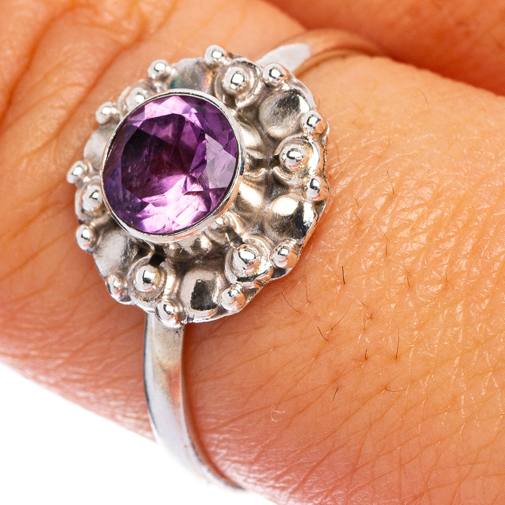 Faceted Amethyst Dainty Ring Size 9 (925 Sterling Silver) R145357