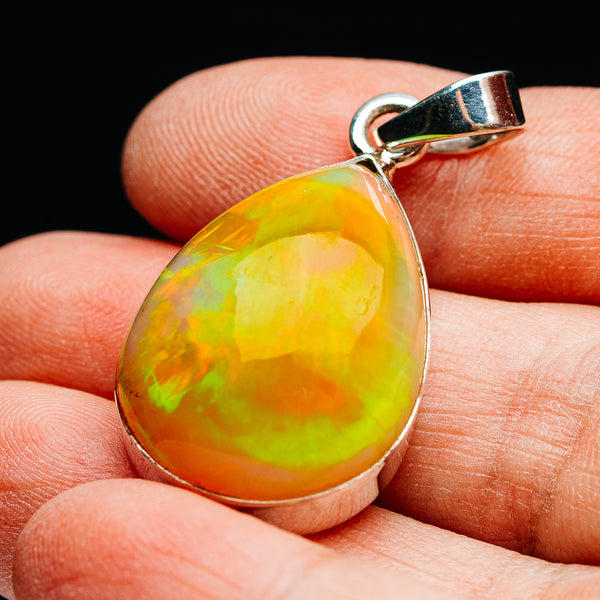27.3ct Ethiopian Opal Pendant 1 1/2" (.925 Sterling Silver)