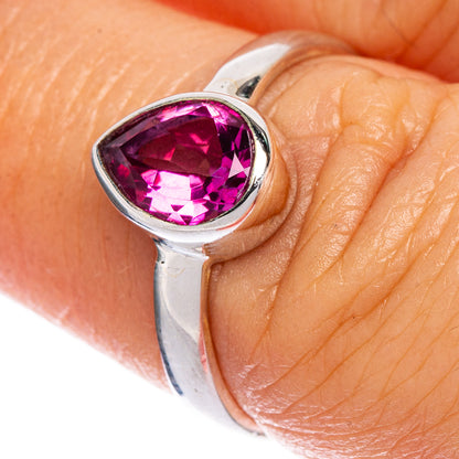 Rare Pink Tourmaline Ring Size 6.5 (925 Sterling Silver) R147225