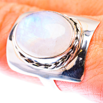 Rainbow Moonstone Ring Size 9 (925 Sterling Silver) RING140098
