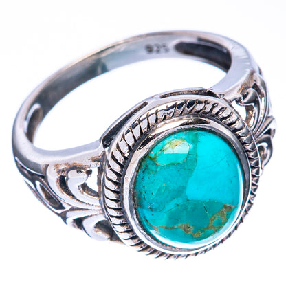 925 sterling silver turquoise oval gemstone ring with ornate bezel