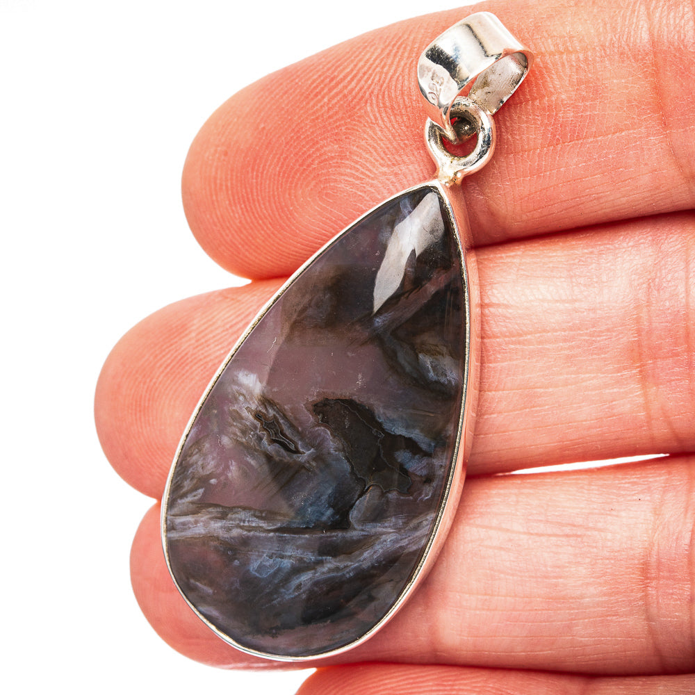 Stick Agate Pendant 1 7/8" (.925 Sterling Silver)