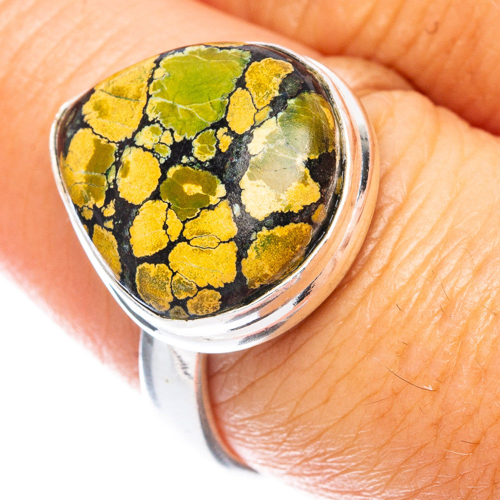 Rare Spiderweb Turquoise Ring Size 8 (925 Sterling Silver) R7561