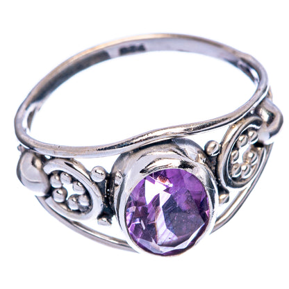 Faceted Amethyst Dainty Ring Size 7.25 (925 Sterling Silver) R145630