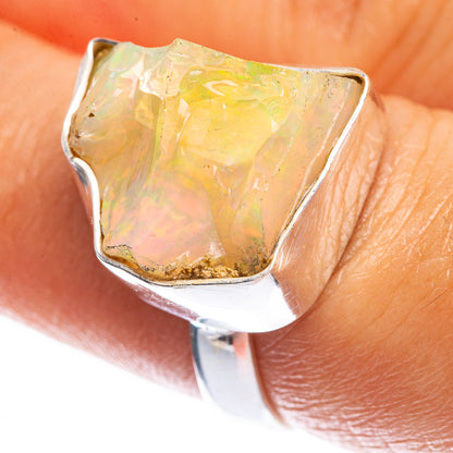 Raw Ethiopian Opal Ring Size 7.25 (925 Sterling Silver) R142400