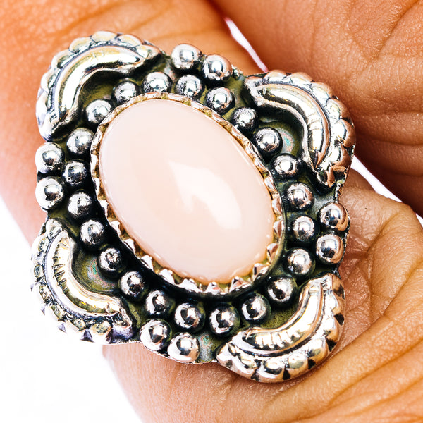 Pink Opal Ring Size 6.5 (.925 Sterling Silver)