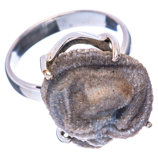 Desert Rose Druzy Ring Size 6.75 (925 Sterling Silver) R1662